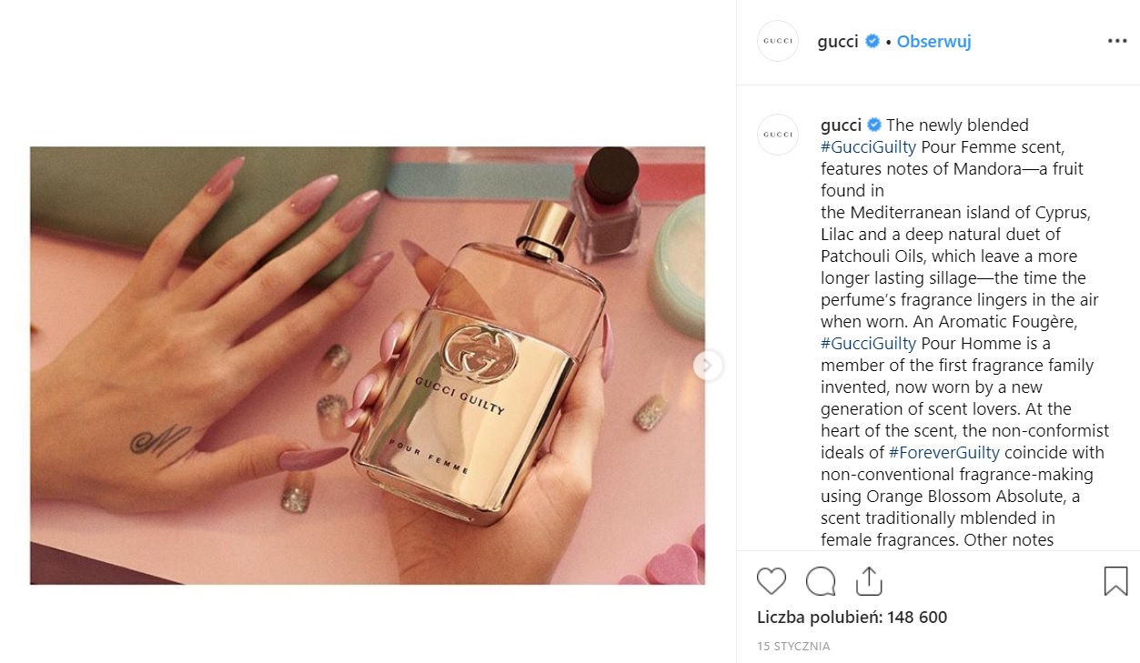 Gucci Guilty Pour Femme w kampanii #GucciGuilty